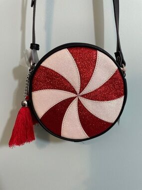 Target Glitter Peppermint Crossbody Bag Tassel NWT
